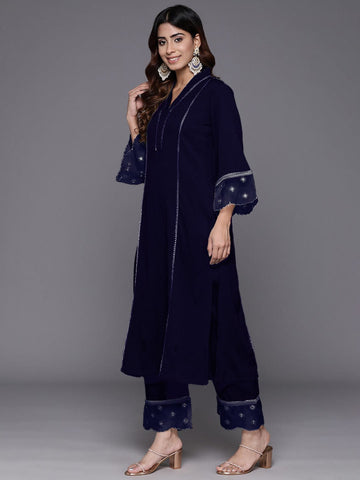 Varanga Women  Organza And Lace Detailed Kurta Set